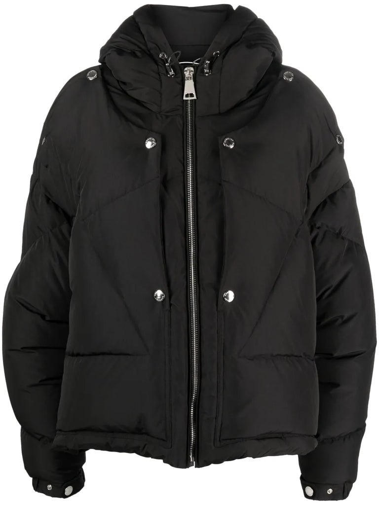 hooded zip-up padded jacket