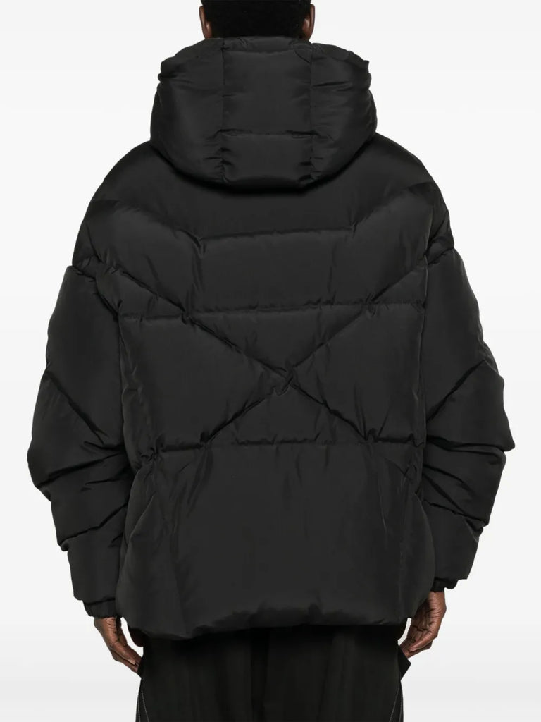 hooded zip-up padded jacket