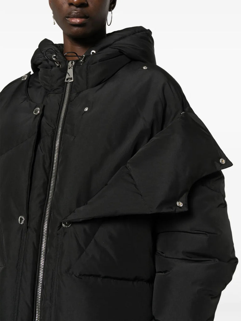 hooded zip-up padded jacket
