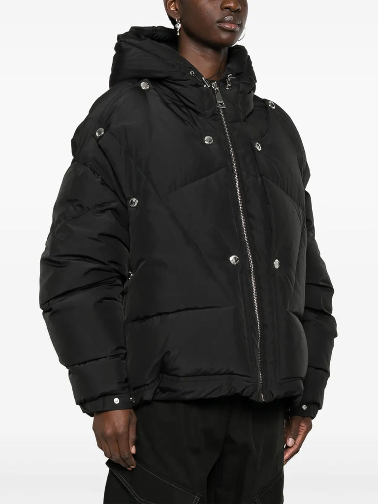 hooded zip-up padded jacket