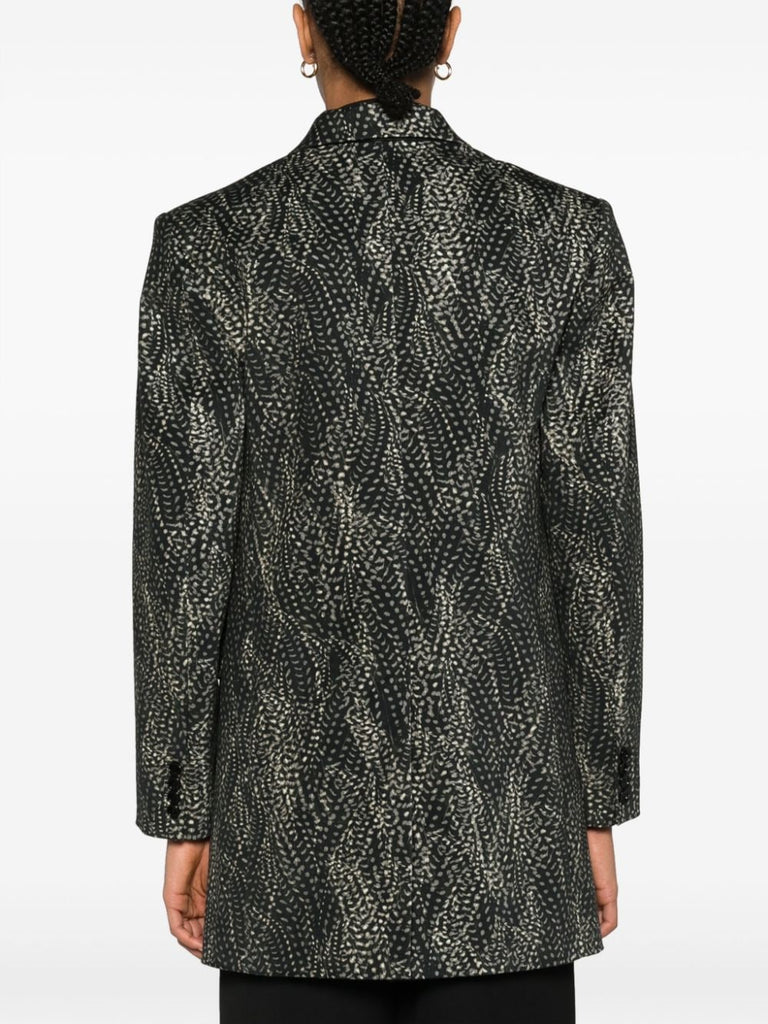 Einreihiger Blazer mit abstraktem Print