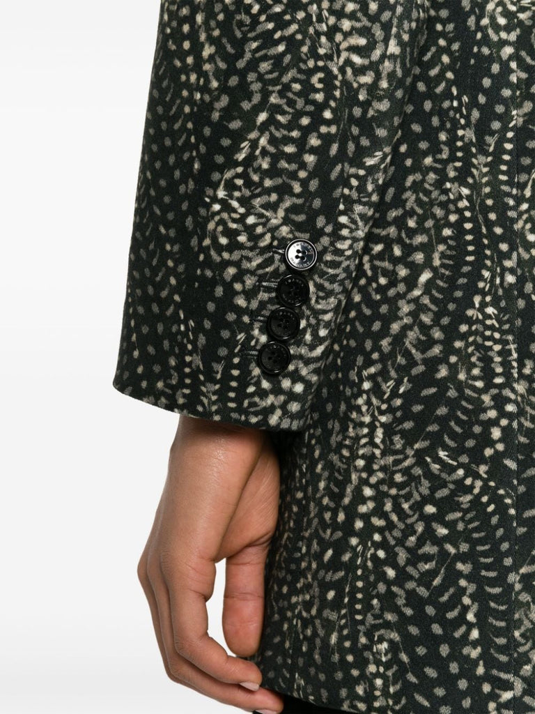 Einreihiger Blazer mit abstraktem Print