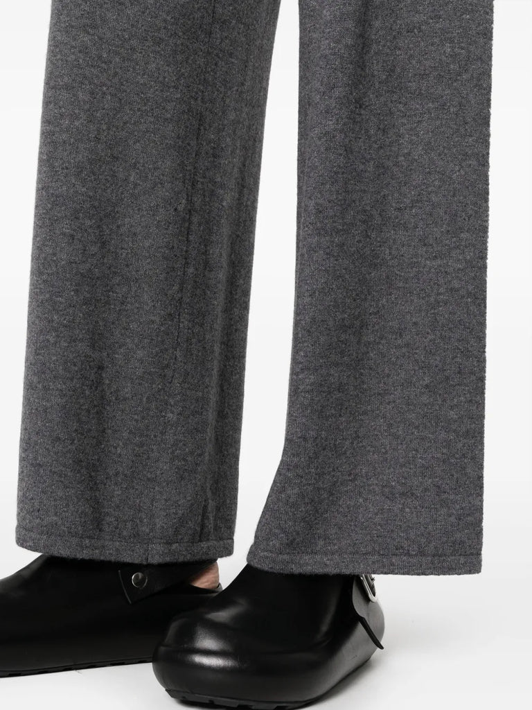 high-rise cashmere trousers