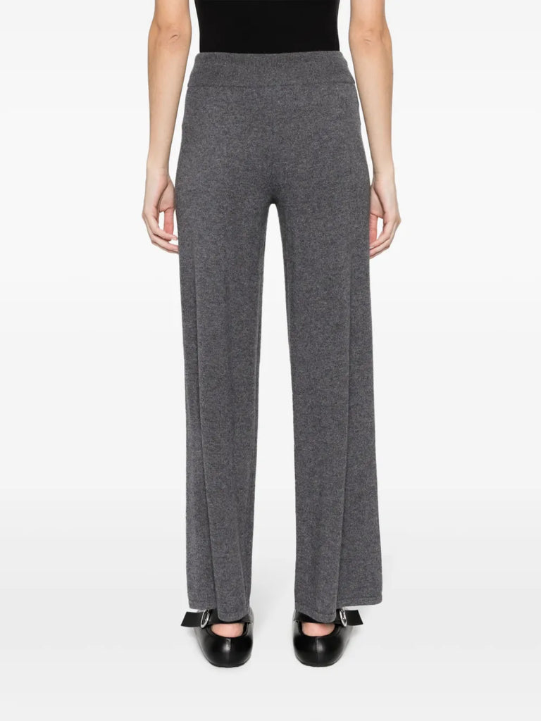 high-rise cashmere trousers