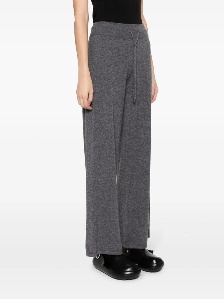 high-rise cashmere trousers