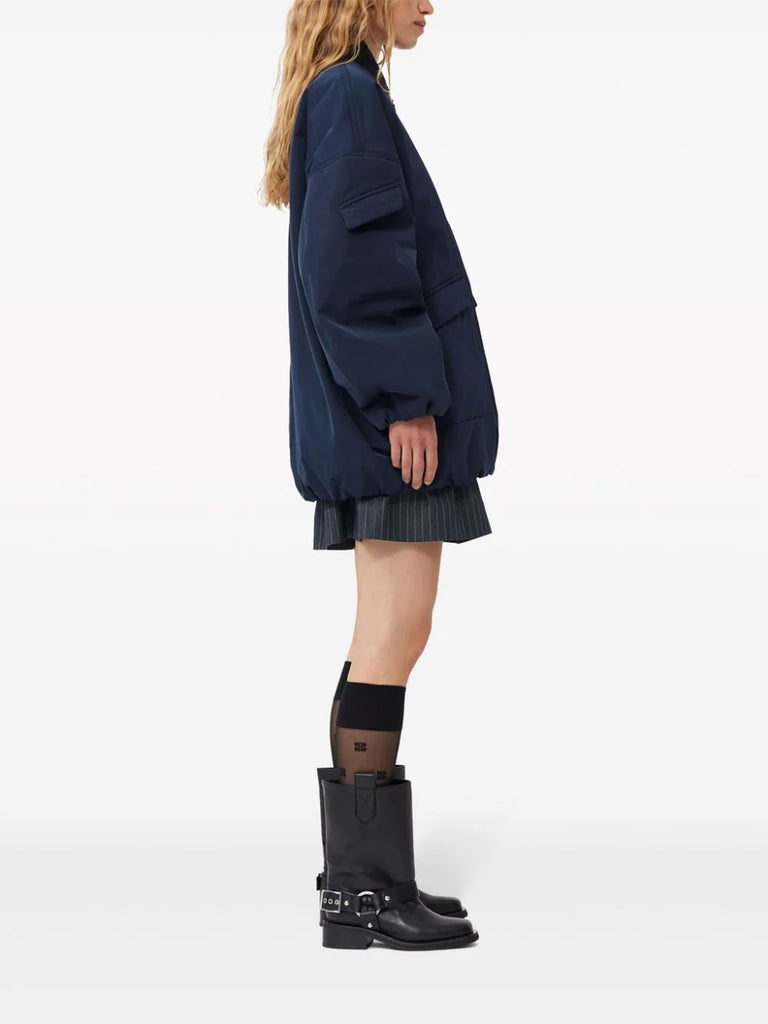 buckle-strap leather biker boots