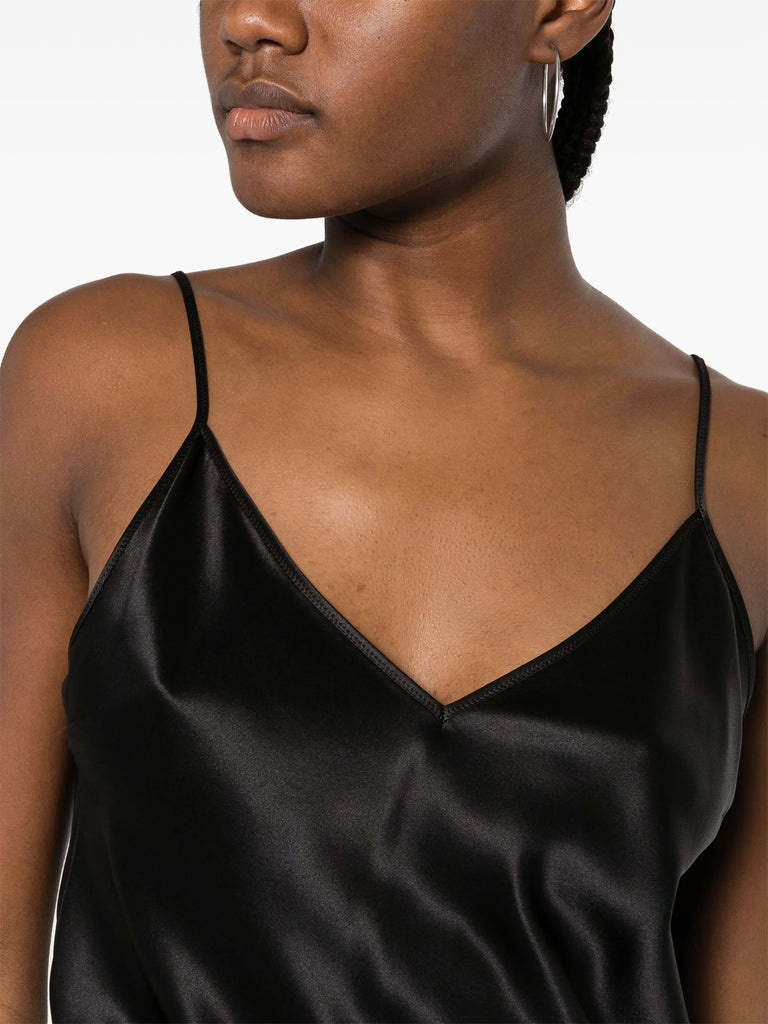 V-neck silk top