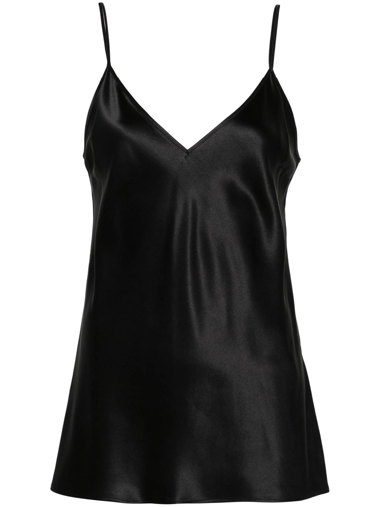 V-neck silk top