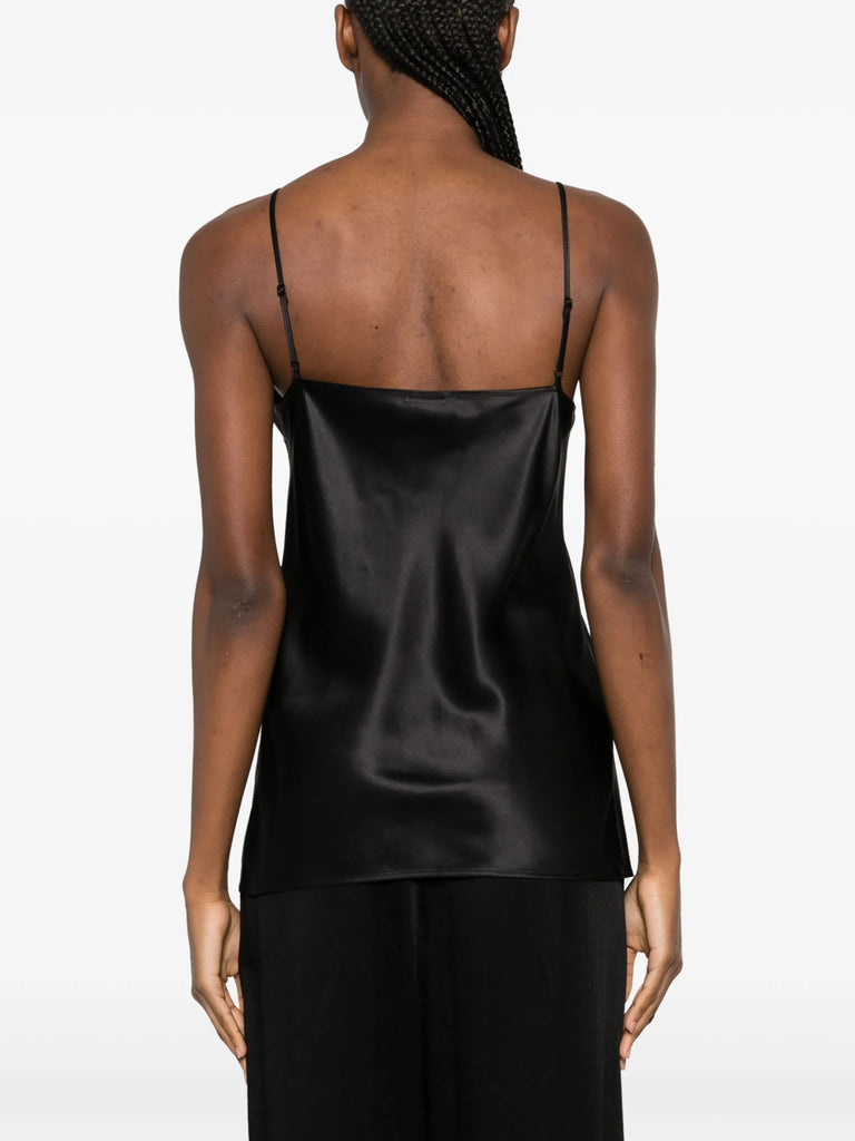 V-neck silk top