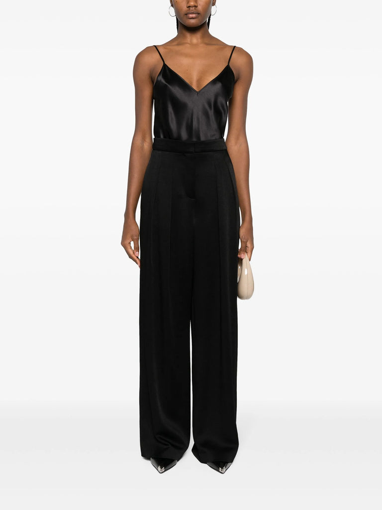 V-neck silk top