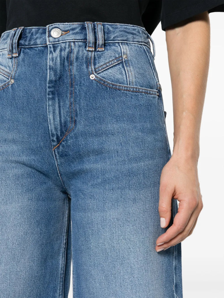 Lemony wide-leg jeans