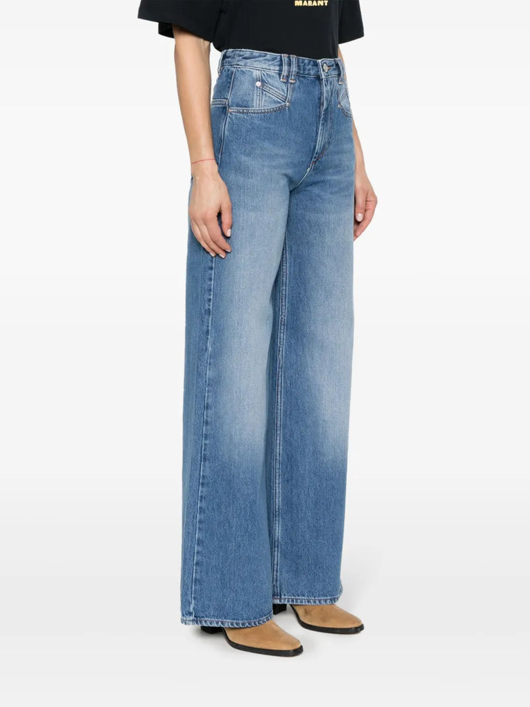 Lemony wide-leg jeans