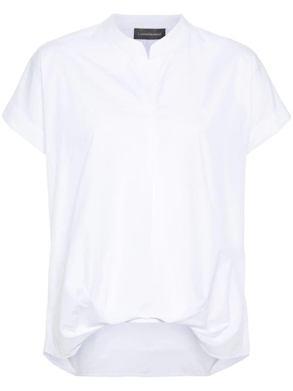 gathered poplin blouse