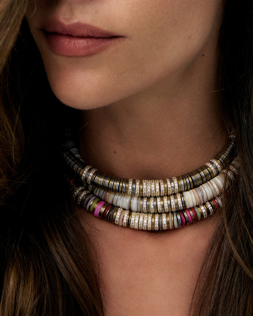 Sculpt Rondelle Cream Necklace