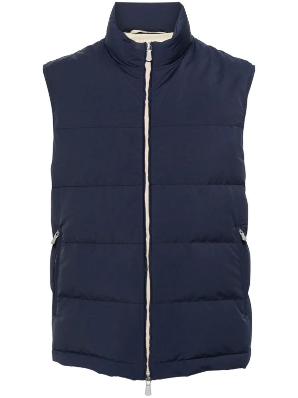 quilted down gilet