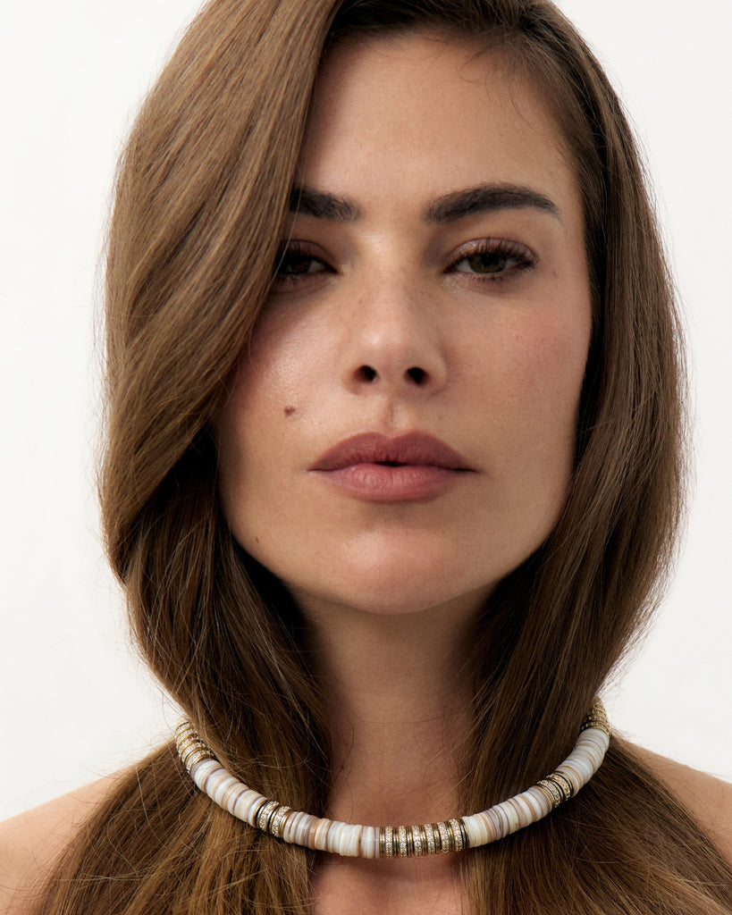 Sculpt Rondelle Cream Necklace