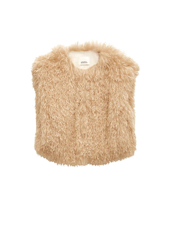 cotton fleece gilet