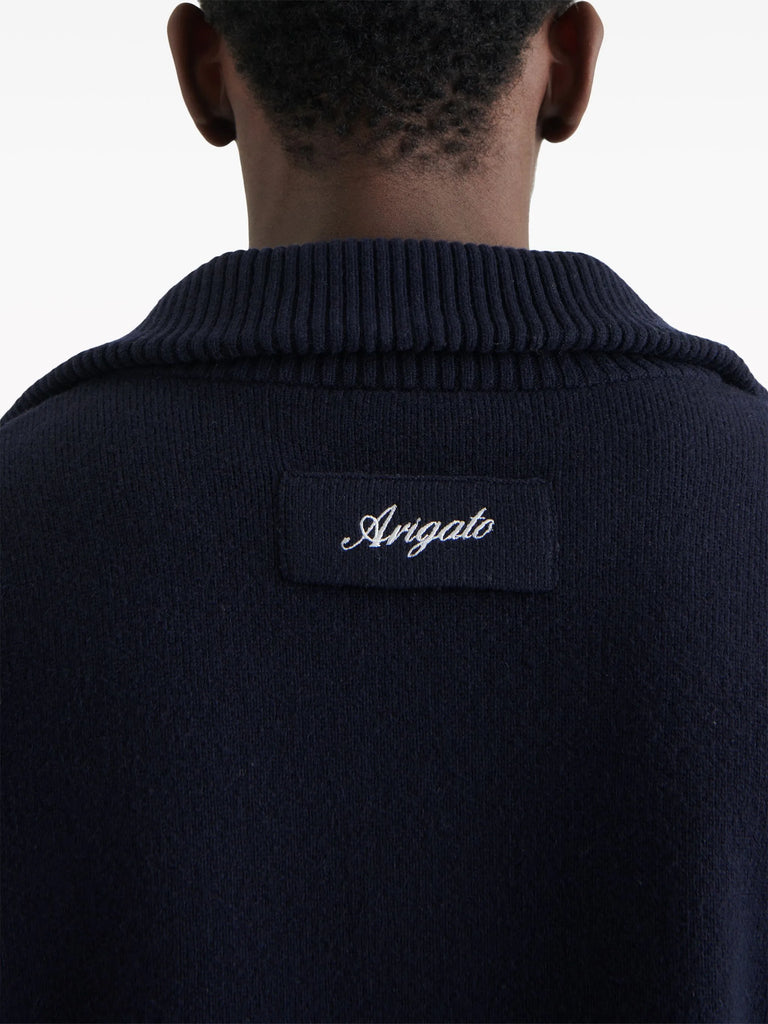 Core wool-blend zipped cardigan