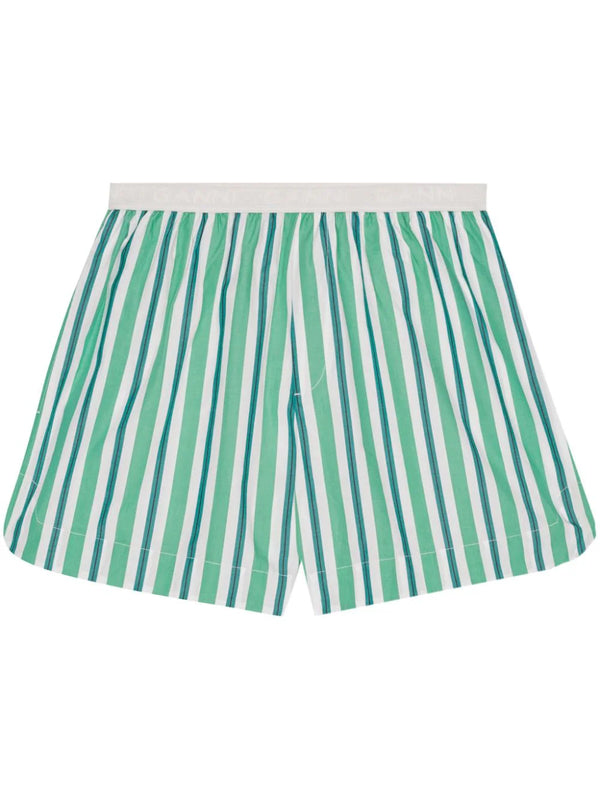striped cotton mini shorts