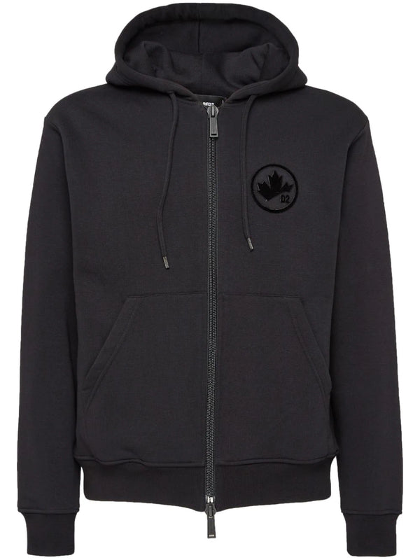 zip-up cotton hoodie