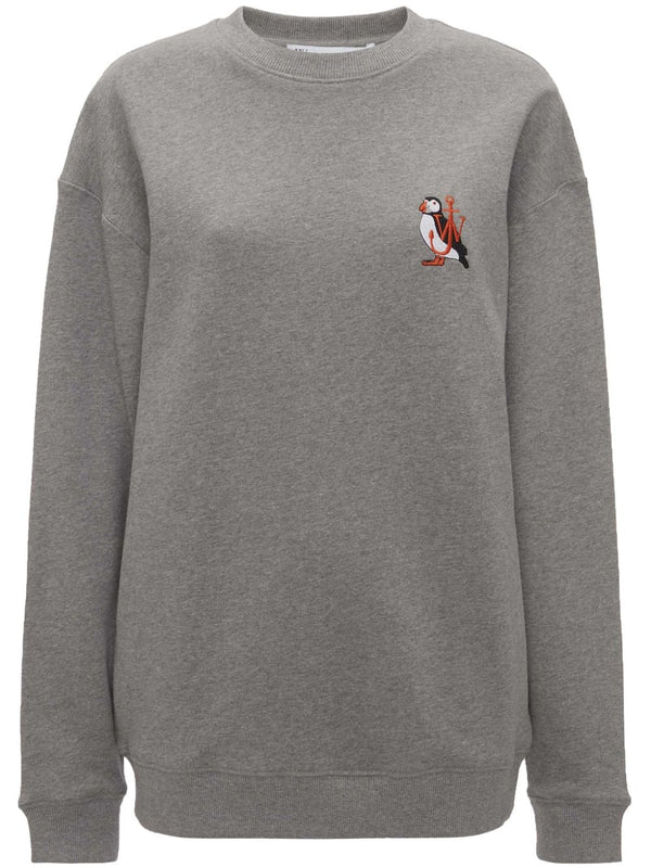 logo-embroidered organic cotton sweatshirt