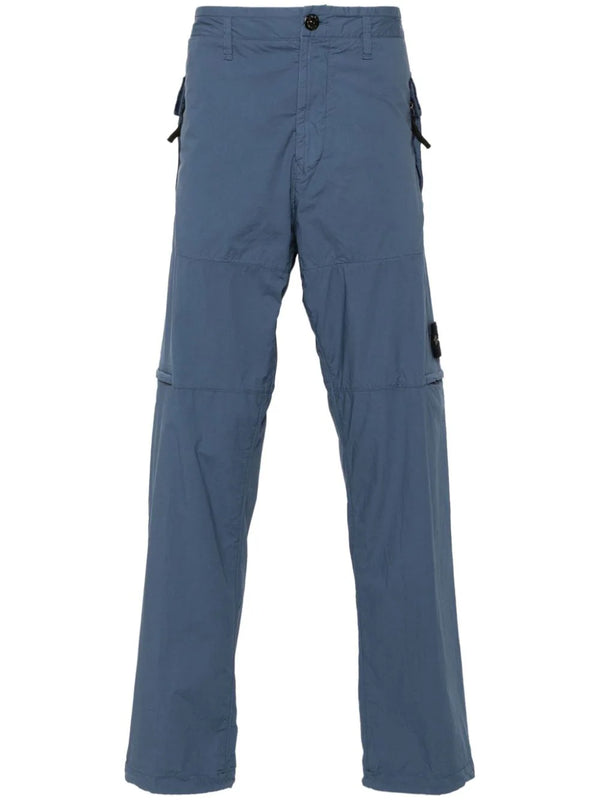 Compass badge straight-leg trousers