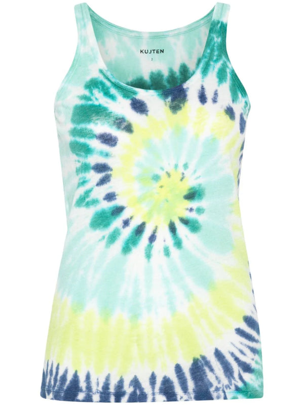 tie-dye linen tank top