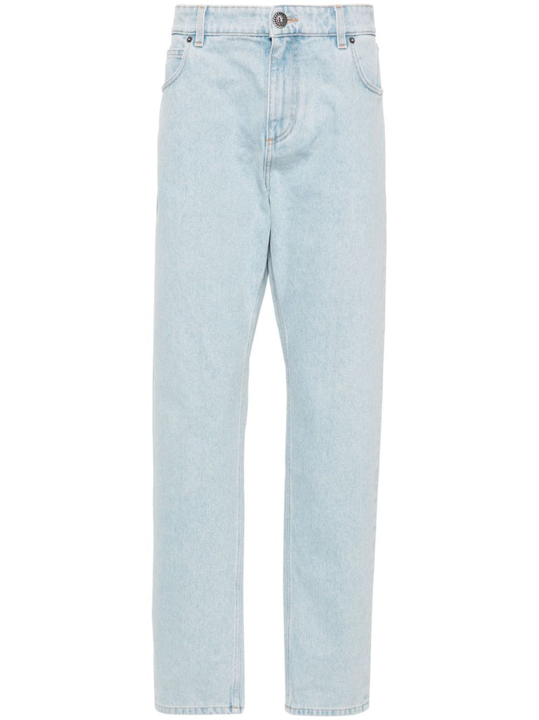 Gerade Jeans mit mittelhohem Bund 