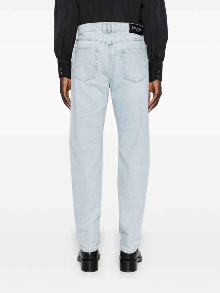 Gerade Jeans mit mittelhohem Bund 