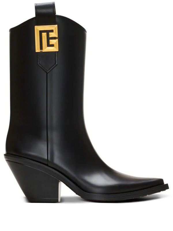 Tess 55mm logo-plaque boots