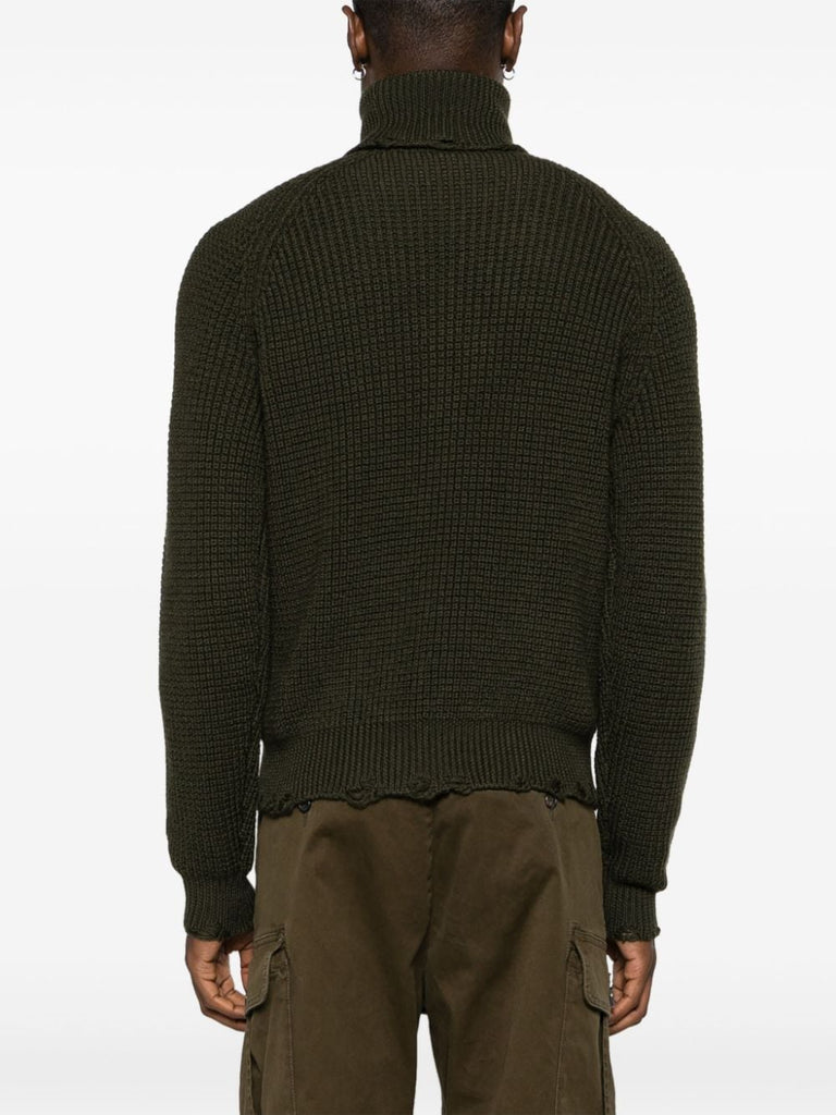 roll-neck wool jumper