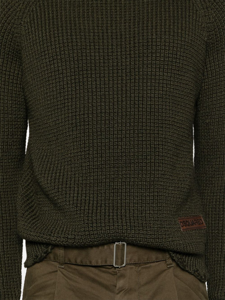 roll-neck wool jumper