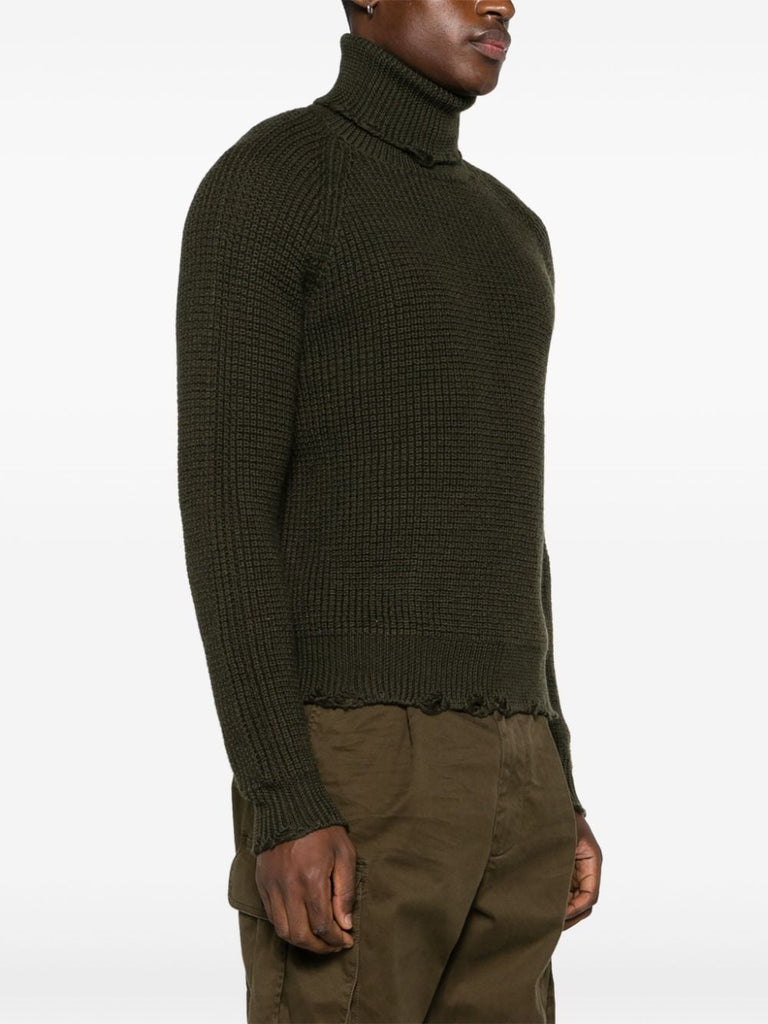 roll-neck wool jumper