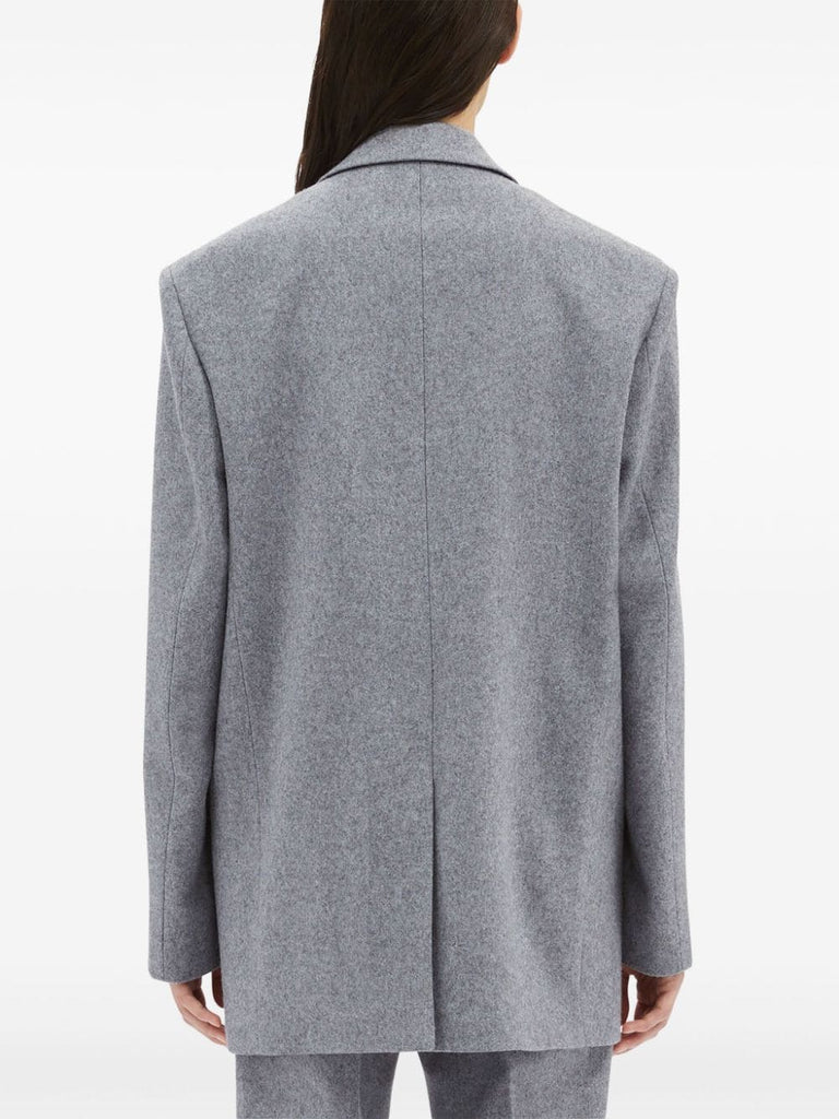 eyelet-embellished single-breasted blazer