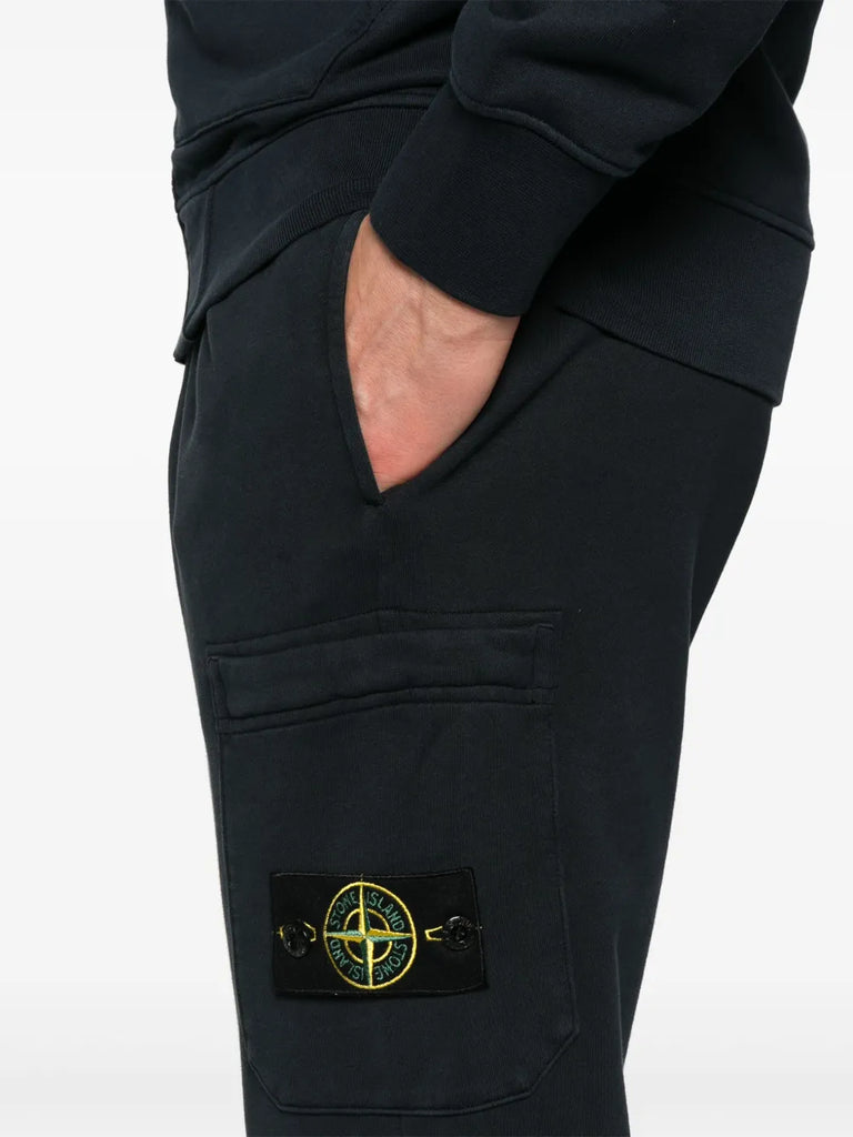 Compass-badge tapered trousers