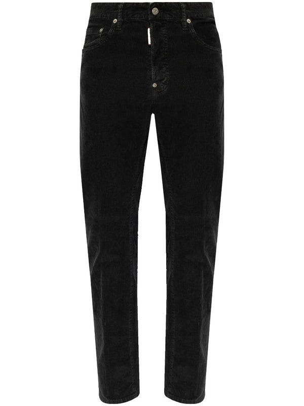 corduroy slim-cut jeans