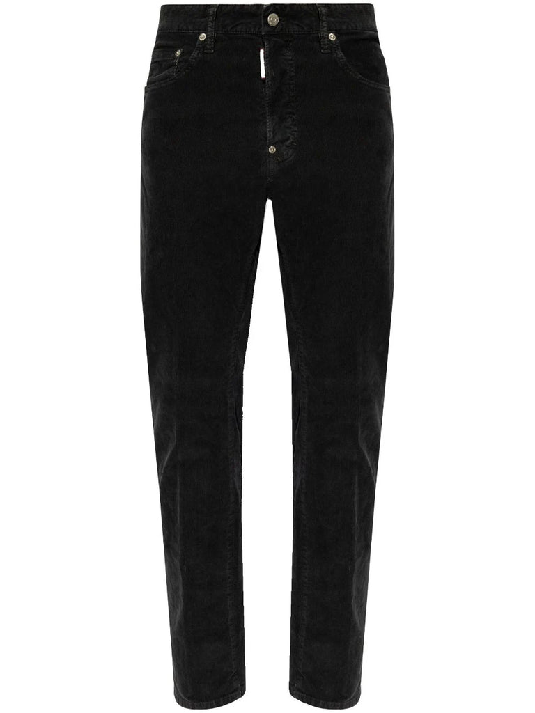 corduroy slim-cut jeans