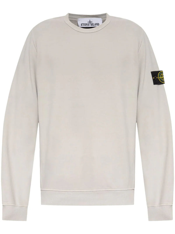 Compass-badge cotton sweatshirt