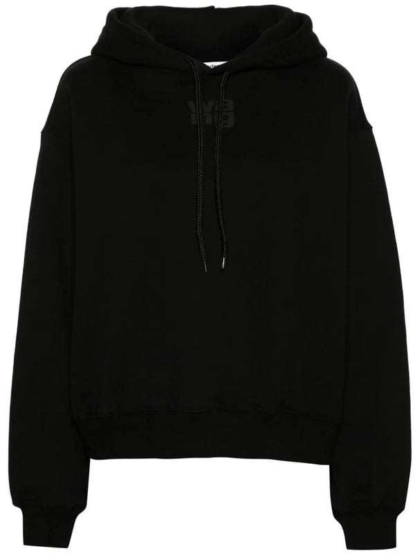 logo-print cotton hoodie