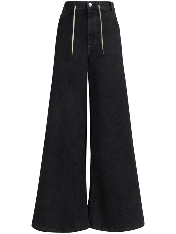 high-rise wide-leg jeans