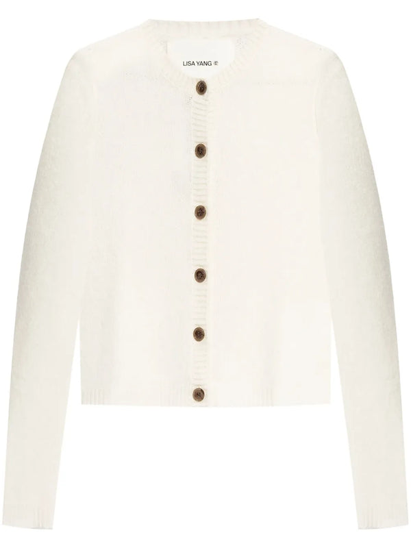 Felicia button-fastening cashmere cardigan