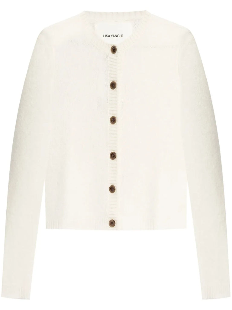 Felicia button-fastening cashmere cardigan