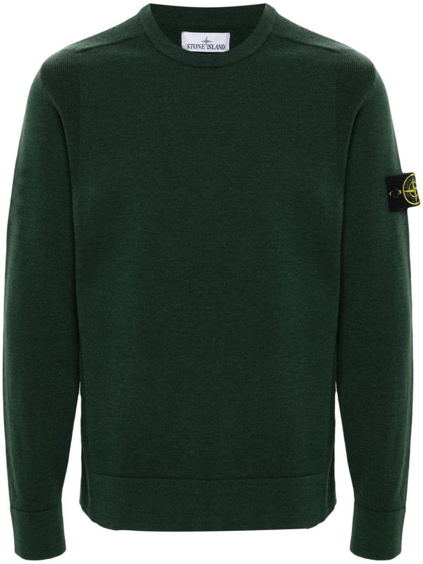 Compass-badge long-sleeve jumper