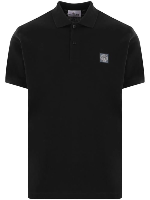 Compass-badge polo shirt