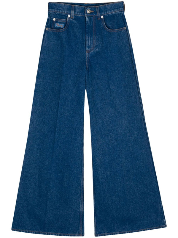 Jeans mit weitem Bein aus Bio-Baumwolle