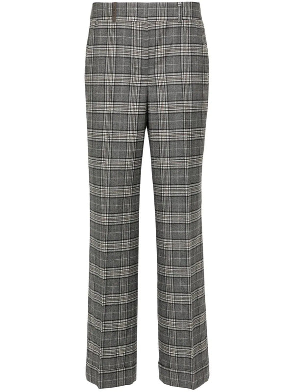 tartan-check trousers