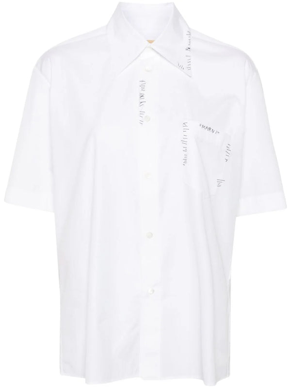 logo-embroidered shirt