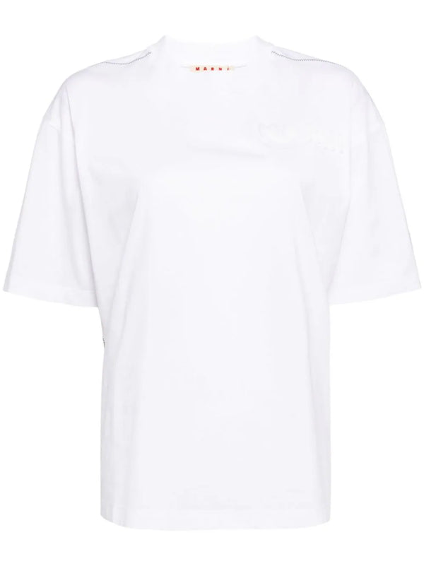 padded-logo organic-cotton T-shirt