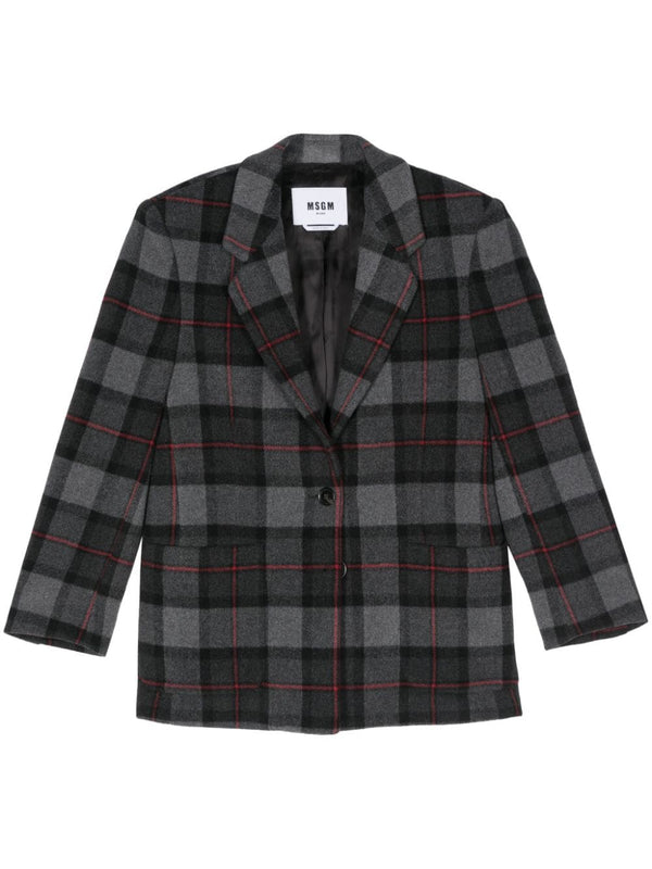 checked blazer