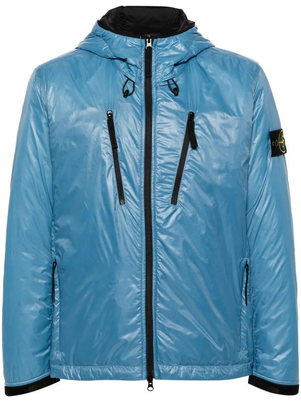 Compass-badge puffer jacket